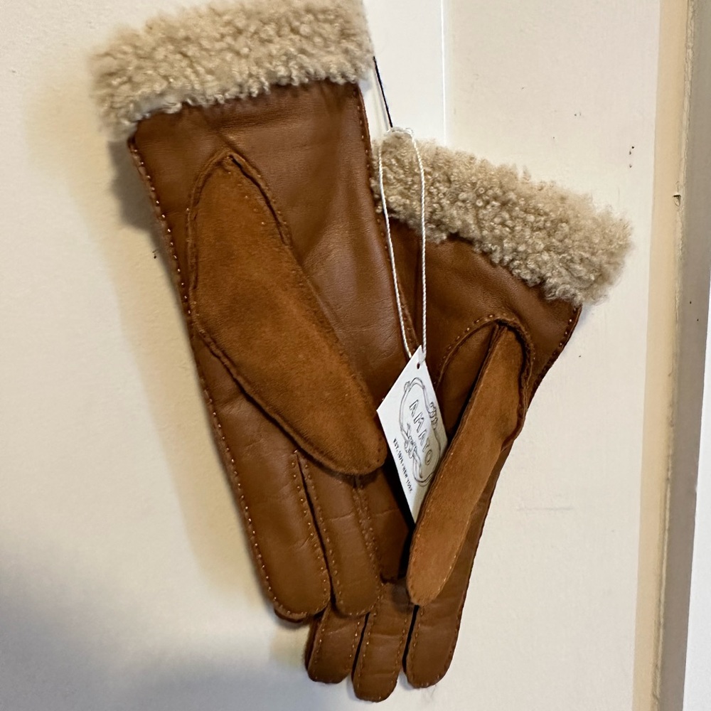 NWT Amato suede/sherling gloves